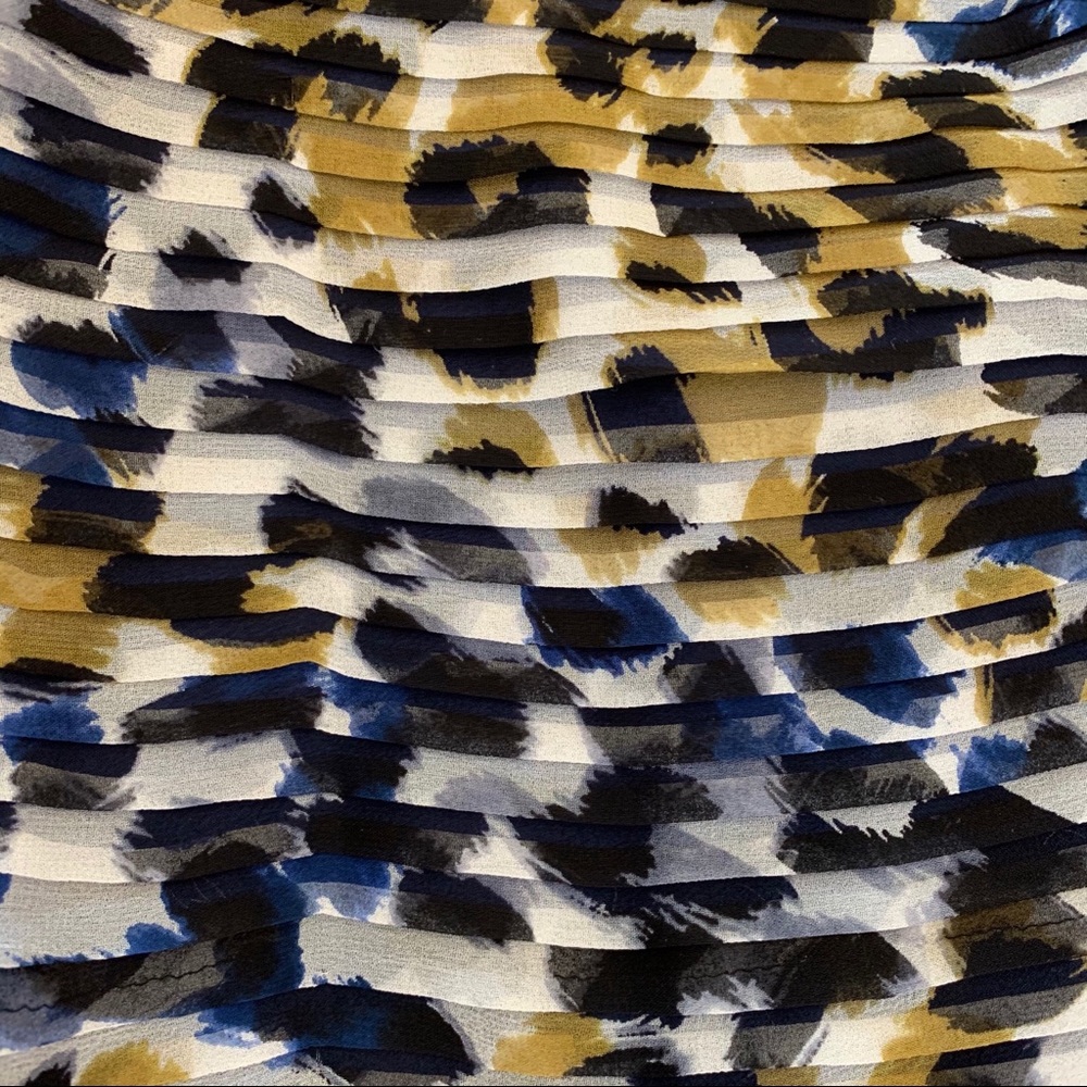 Laundry Shelli Segal White Blue One Shoulder Dress - Picture 3 of 7